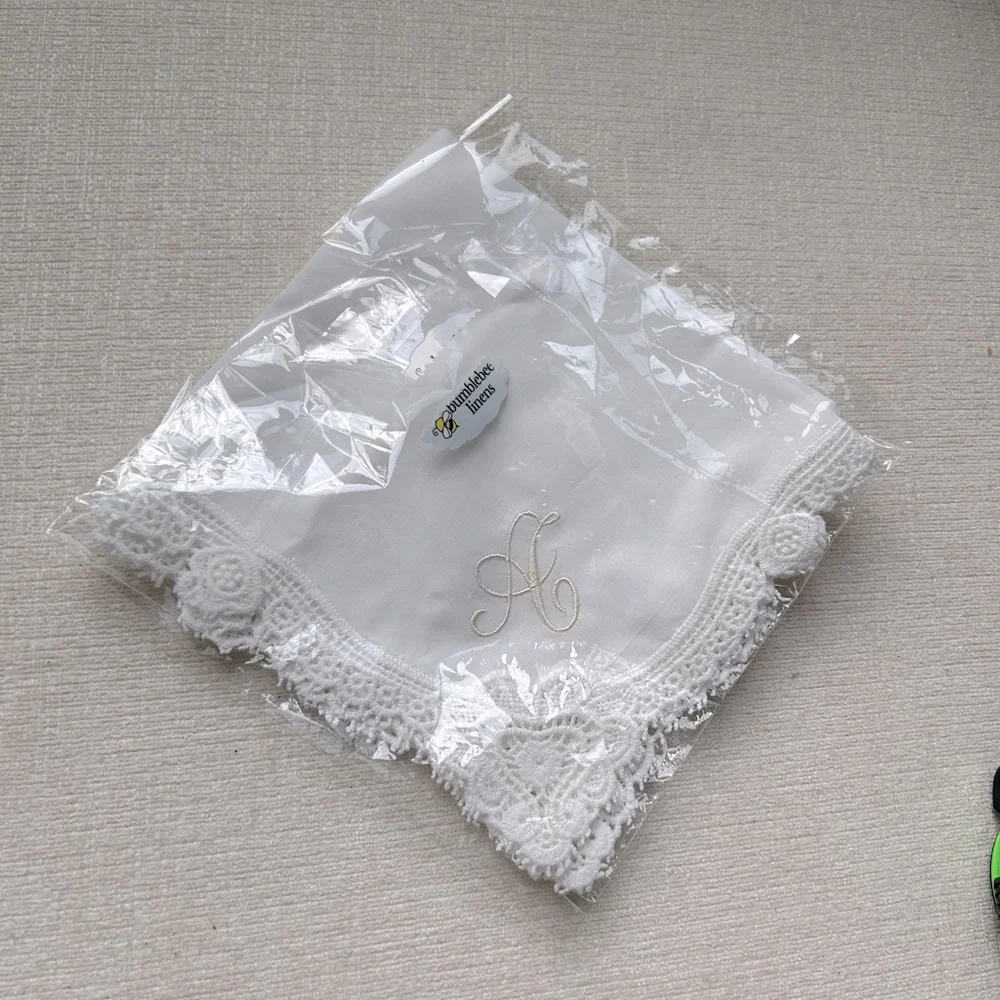 NWOT handkerchief with A embroidered - Picture 1 of 4
